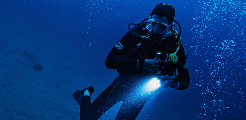 Night diving Costa Rica bioluminescent plankton